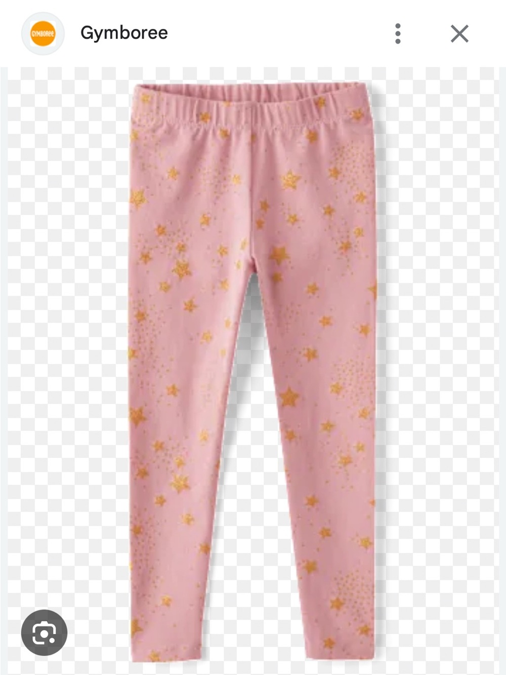 Gymboree Pink Leggings with Gold Star Print